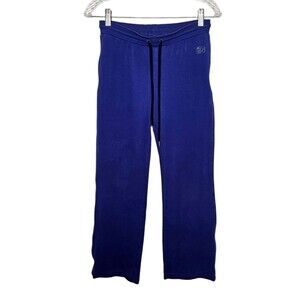 DIRK BIKKEMBERGS Women's Sweatpants Italy 38 US 4 6 Blue Purple Rhinestone Logo